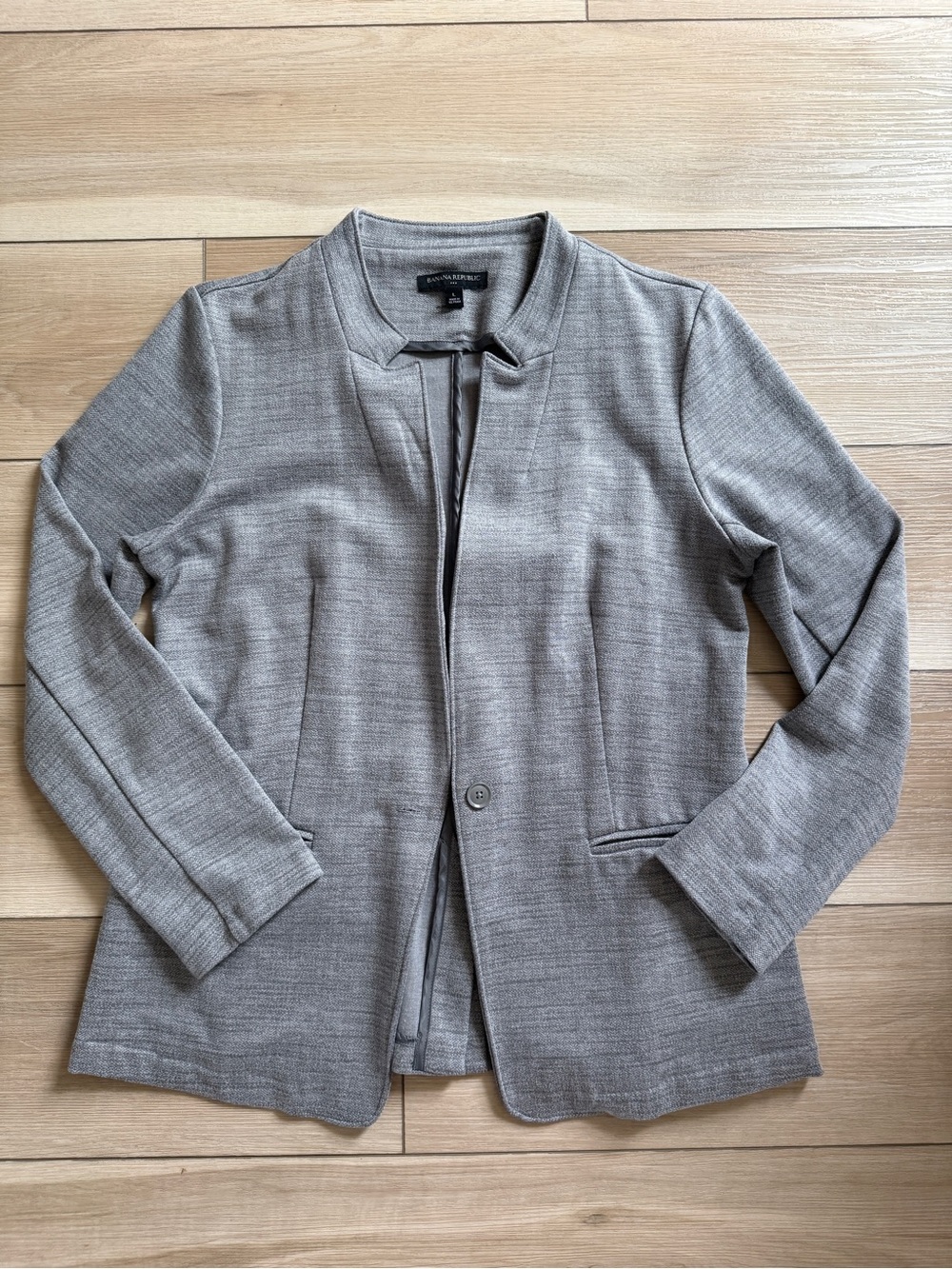 Banana Republic Gray Jacket Blazer Stretch Large